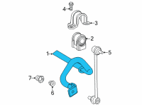 OEM 2022 Toyota Venza Stabilizer Bar Diagram - 48811-42080