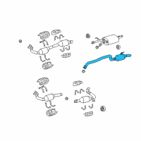 OEM Toyota Sequoia Tailpipe Diagram - 17430-0F020