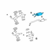 OEM 2008 Toyota Sequoia Muffler & Pipe Diagram - 17420-0F060