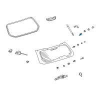 OEM Toyota Matrix Lift Cylinder Ball Stud Diagram - 68961-12060