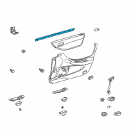 OEM 1999 Honda Accord Weatherstrip, L. FR. Door (Inner) Diagram - 72375-S84-A01