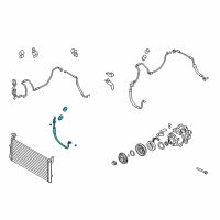 OEM 2009 Kia Amanti Air Conditioner Refrigerant Discharge Hose Diagram - 977623F500