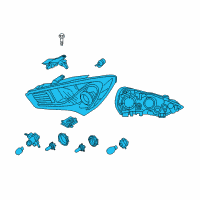 OEM 2016 Hyundai Genesis Coupe Headlamp Assembly, Right Diagram - 92102-2M560