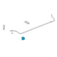 OEM Pontiac Aztek Bushing-Rear Stabilizer Shaft Diagram - 10301771
