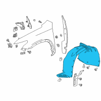 OEM Chevrolet Traverse Fender Liner Diagram - 84176439