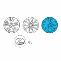 OEM 2020 Lexus LC500h Wheel, Disc Diagram - 42611-11090