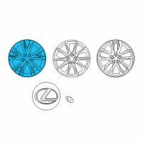 OEM 2022 Lexus LC500h Wheel, Disc Diagram - 42611-11070