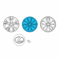 OEM Lexus LS500h Wheel, Disc Diagram - 42611-11120