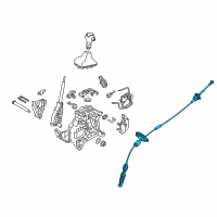 OEM 2016 Kia Soul Automatic Transmission Shift Control Cable Diagram - 46790B2300