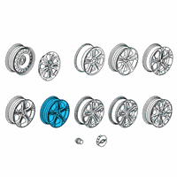 OEM 2019 Chevrolet Cruze Wheel Rim-Frt & Rr Diagram - 42576165