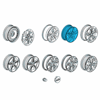 OEM 2019 Chevrolet Cruze Wheel, Alloy Diagram - 42500290