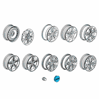 OEM Chevrolet Trax Wheel Nut Cap Diagram - 84066480