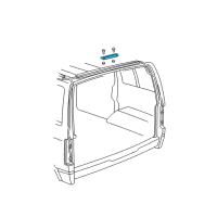 OEM 1996 GMC Safari High Mount Lamp Diagram - 15030163