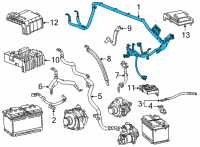 OEM 2022 GMC Sierra 3500 HD Positive Cable Diagram - 84655049