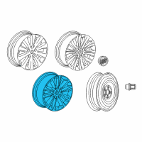 OEM 2012 Buick Verano Wheel, Alloy Diagram - 22758351