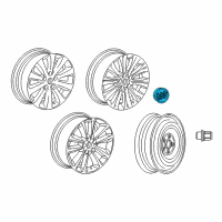 OEM Buick Regal Sportback Cap Hub Wheel Diagram - 9597714