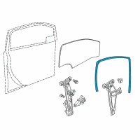 OEM 2022 Chevrolet Spark Run Weatherstrip Diagram - 42574262