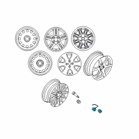 OEM Ford Focus Wheel Lock Kit Diagram - F1CZ-1A043-A