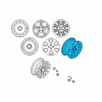 OEM 2003 Ford Focus Wheel, Alloy Diagram - 2M5Z-1007-AA