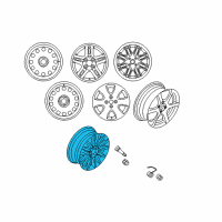 OEM 2004 Ford Focus Wheel, Alloy Diagram - 3M5Z-1007-AB