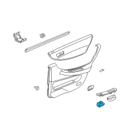 OEM 2001 Honda Accord Sub-Switch Assembly, Power Window (Black) Diagram - 35760-S84-A11ZA