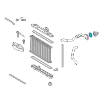 OEM Toyota Prius Water Inlet Seal Diagram - 16325-62010