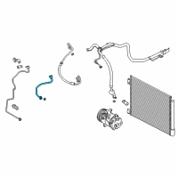 OEM 2020 Nissan Rogue Sport Pipe Assy-Cooler, Compressor To Condenser Diagram - 92447-6MA0A