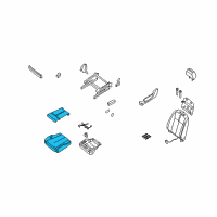 OEM 2012 Nissan Altima Cushion Assembly - Front Seat Diagram - 87350-ZX28C