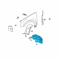 OEM Cadillac SRX Fender Liner Diagram - 15829491