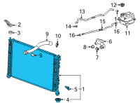 OEM 2021 GMC Sierra 3500 HD Radiator Diagram - 84565799