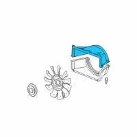 OEM 2003 Cadillac Escalade ESV Shroud-Engine Coolant Fan Upper Diagram - 15088327