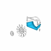 OEM 2006 GMC Yukon XL 2500 Shroud-Radiator Fan Lower Diagram - 15707562