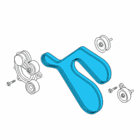 OEM 2022 Ford Explorer Serpentine Belt Diagram - L1MZ-8620-C