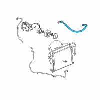 OEM 2005 Jeep Grand Cherokee Line-A/C Suction Diagram - 55116665AH