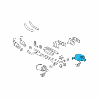 OEM 2009 Pontiac G8 Exhaust Muffler (W/Tail Pipe) Diagram - 92201328