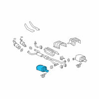 OEM 2009 Pontiac G8 Rear Muffler Diagram - 92201327