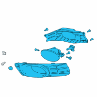 OEM 2012 Honda Fit Foglight Unit, Driver Side (Coo) Diagram - 33952-TK6-A51