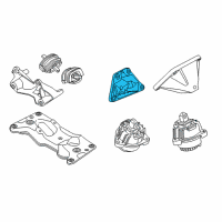 OEM 2016 BMW M6 Gran Coupe Engine Mount Bracket Right Diagram - 22-11-2-284-112