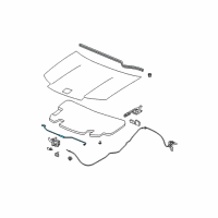 OEM Saturn Rod Asm, Hood Hold Open Diagram - 22707685