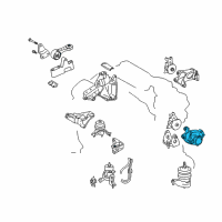 OEM 2009 Lexus RX350 Bracket, Engine Mounting, Rear(For Transverse Engine) Diagram - 12321-31090