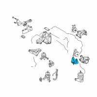 OEM 2005 Toyota Highlander Rear Insulator Bracket Diagram - 12322-20040