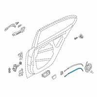 OEM 2015 Kia Cadenza Cable Assembly-Rear Door Inside Diagram - 814713R000