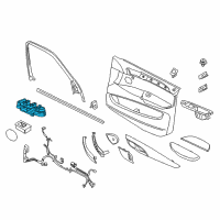 OEM 2019 BMW X2 Door Window Switch Left Diagram - 61-31-9-297-348