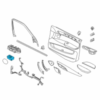 OEM 2013 BMW ActiveHybrid 3 Switch Window Lifter Front Passenger Diagram - 61-31-9-208-107