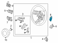 OEM Ford Mustang Shift Paddle Diagram - KR3Z-3F884-AA