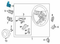 OEM 2021 Ford Mustang Shift Paddle Diagram - KR3Z-3F885-AA