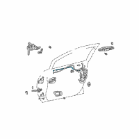 OEM Lexus RX300 Cable Assy, Front Door Lock Remote Control Diagram - 69710-48010