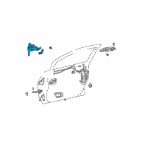 OEM 2000 Lexus RX300 Door Lock Cylinder & Key Set, Right Diagram - 69051-48020