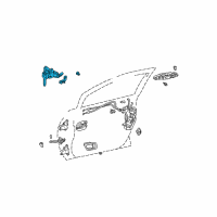 OEM 1999 Lexus RX300 Door Lock Cylinder & Key Set, Right Diagram - 69051-48020