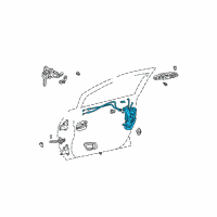 OEM 2003 Lexus RX300 Front Door Lock Assembly, Left Diagram - 69040-48020